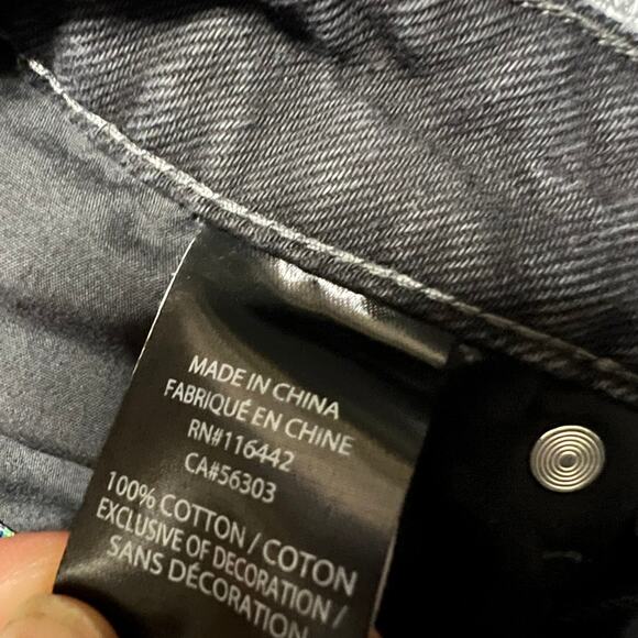 Empyre Jeans Womens 2 (25x29) Black Baggy Skater Distressed - Picture 6 of 10